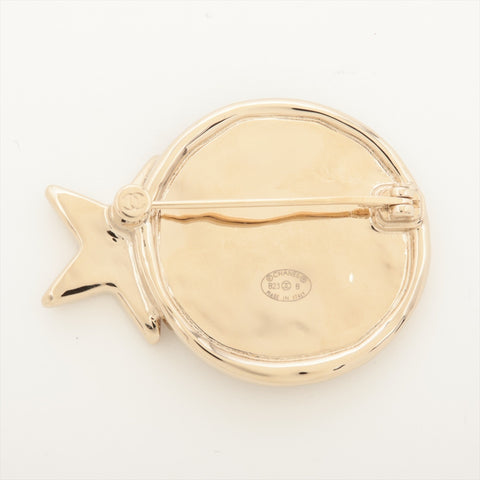 CHANEL B23V COCO Mark Star Rhinestone 2023 Brooch gold WS15987