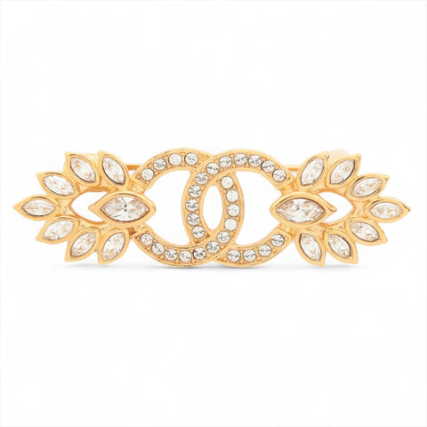 CHANEL B22K 2022 COCO Mark Rhinestone Brooch gold WS15989