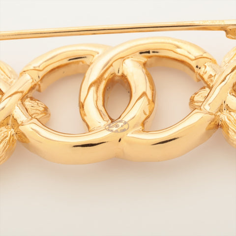 CHANEL B22K 2022 COCO Mark Rhinestone Brooch gold WS15989