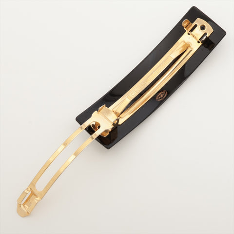 CHANEL 09C 2009 COCO Mark Rhinestone Barrette Valletta black WS15991