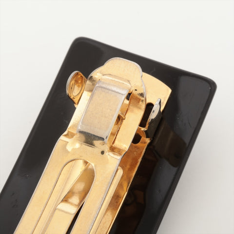 CHANEL 09C 2009 COCO Mark Rhinestone Barrette Valletta black WS15991