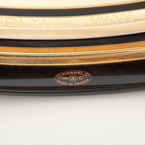 CHANEL 09C 2009 COCO Mark Rhinestone Barrette Valletta black WS15991