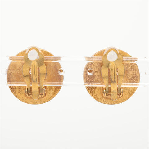 CHANEL 95P 1995 COCO Mark Round Earring black WS15992