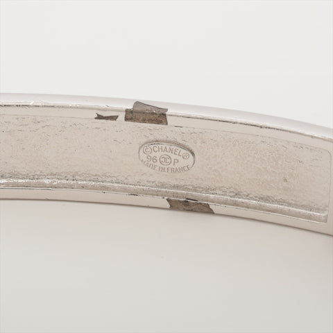 CHANEL 95P 1995 Chain Leather Plate belt Brown WS15994