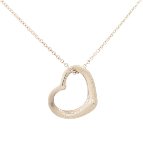 TIFFANY&Co. 925 Open Heart Necklace Silver WS15997