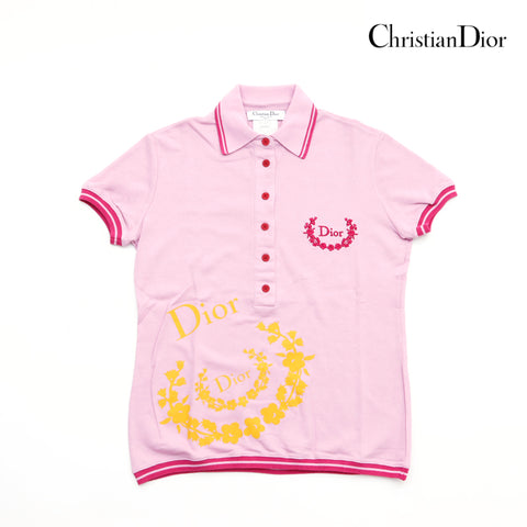 クリスチャンディオール Christian Dior サイズ38 ポロシャツ コットン ピンク WS1599