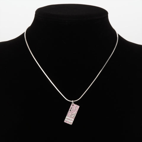 Christian Dior Trotter plate Necklace pink WS16005