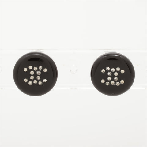 CHANEL 00A 2000 COCO Mark Rhinestone Pierce black WS16012