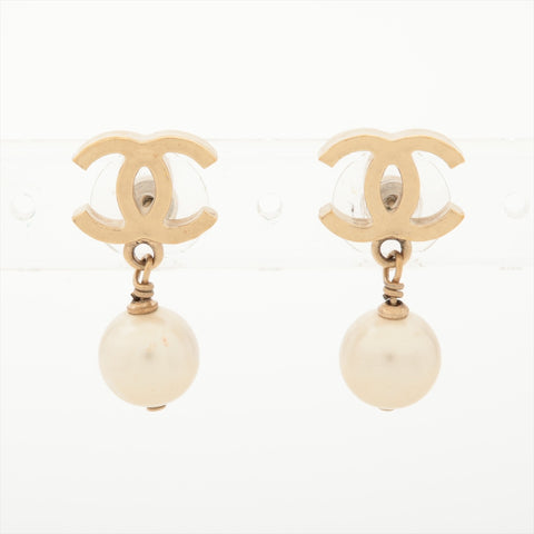 CHANEL 07A 2007 COCO Mark Drop Pearl Pierce gold WS16015