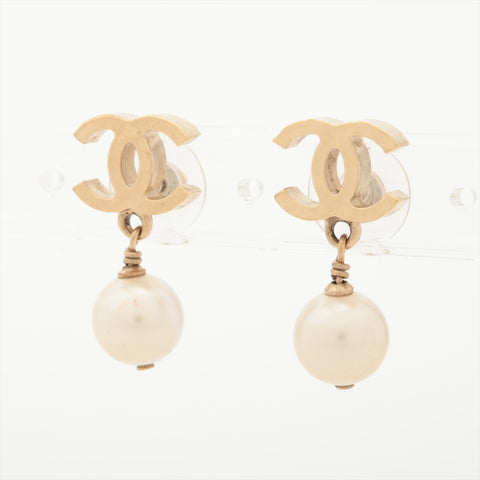 CHANEL 07A 2007 COCO Mark Drop Pearl Pierce gold WS16015
