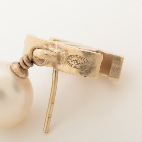 CHANEL 07A 2007 COCO Mark Drop Pearl Pierce gold WS16015