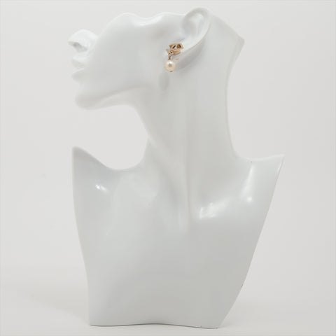 CHANEL 07A 2007 COCO Mark Drop Pearl Pierce gold WS16015