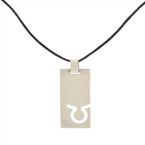 GUCCI Taurus Plate TAURIS Necklace Silver WS16021