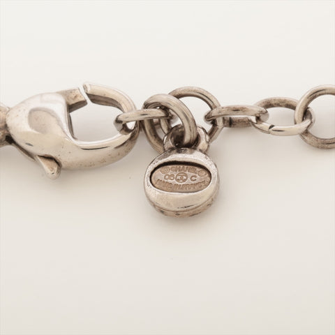 CHANEL 06C 2006 COCO Mark Rhinestone Necklace Silver WS16028