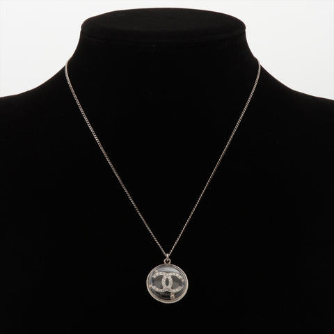 CHANEL 06C 2006 COCO Mark Rhinestone Necklace Silver WS16028