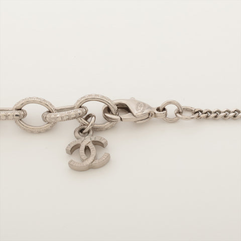 CHANEL A17B 2017 Star COCO Mark Necklace Silver WS16029