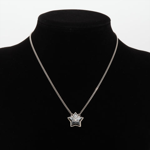 CHANEL A17B 2017 Star COCO Mark Necklace Silver WS16029