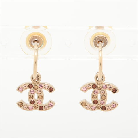 CHANEL 08A 2008 COCO Mark Rhinestone Pierce pink WS16031