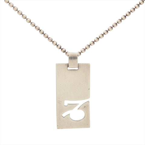 GUCCI 925 Ball Chain Caricorn Capricorn Necklace Silver WS16032