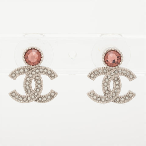 CHANEL B25A 2025 COCO Mark Rhinestone Pierce Silver WS16034