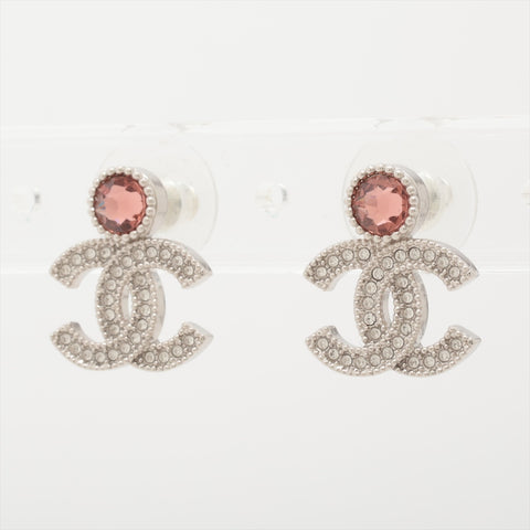 CHANEL B25A 2025 COCO Mark Rhinestone Pierce Silver WS16034
