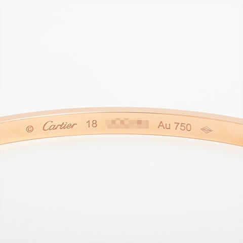 CARTIER Love Bracelet 6P Au750 PG Half Diamond Pink Gold #18 SM bracelet gold WS16037