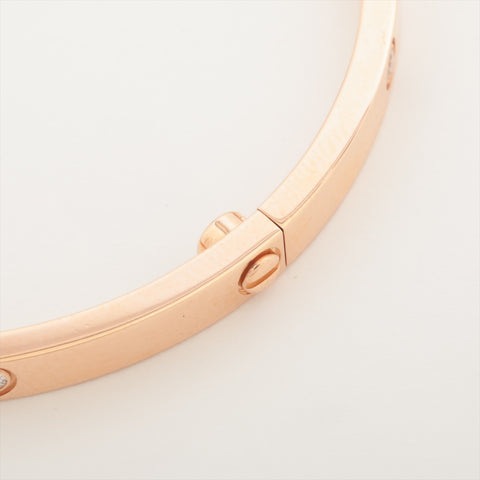 CARTIER Love Bracelet 6P Au750 PG Half Diamond Pink Gold #18 SM bracelet gold WS16037