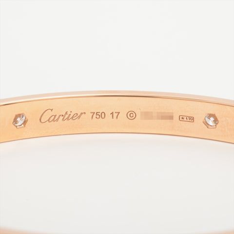 CARTIER Love Bracelet 6P Au750 PG Half Diamond Pink Gold #18 bracelet gold WS16039