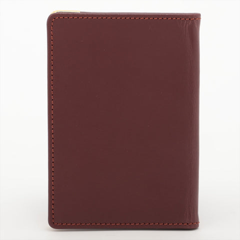 CARTIER Must Do Leather Card Case Bordeaux WS16045