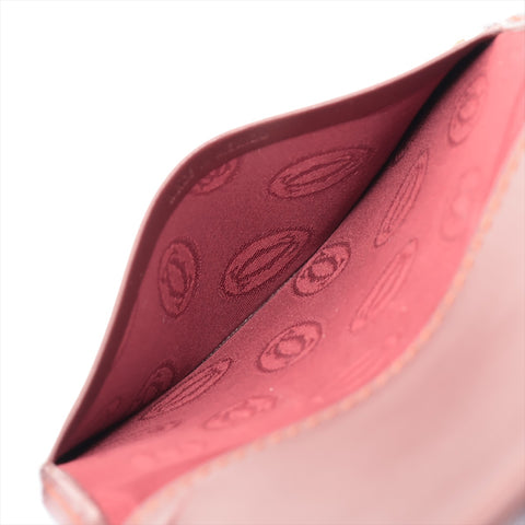 CARTIER Must Do Leather Card Case Bordeaux WS16045