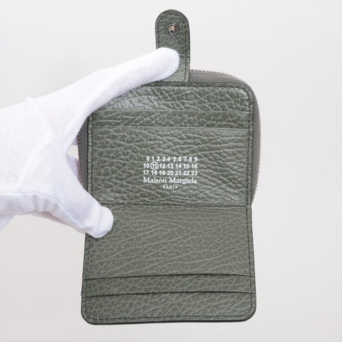 Maison Margiela 4-stitch leather Bifold Wallet green WS16046