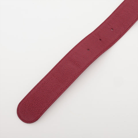 CHANEL Caviar Leather belt Red WS16052