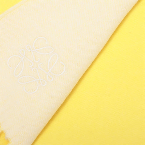 LOEWE Anagram logo cashmere Scarf Yellow Gold WS16059