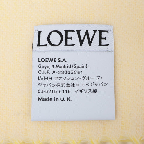 LOEWE Anagram logo cashmere Scarf Yellow Gold WS16059