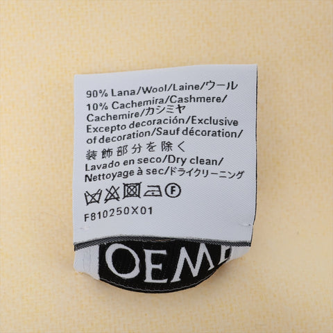 LOEWE Anagram logo cashmere Scarf Yellow Gold WS16059