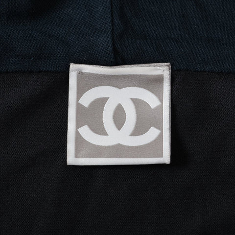 CHANEL Logo Sport Line Hoodie 38 P07 2007 Parker black WS16070