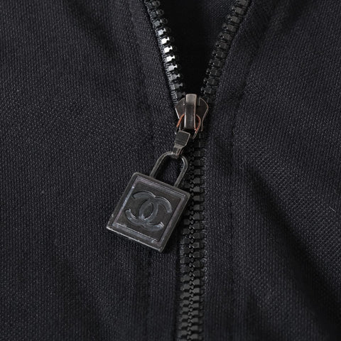 CHANEL Logo Sport Line Hoodie 38 P07 2007 Parker black WS16070