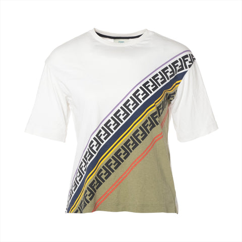 FENDI Logo Kids 9A Cotton Short sleeve T-shirt multicolor WS16076