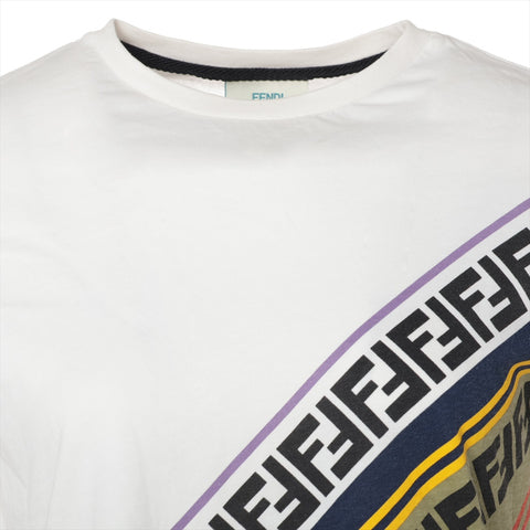 FENDI Logo Kids 9A Cotton Short sleeve T-shirt multicolor WS16076