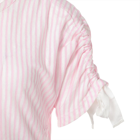 CHANEL Striped COCO Mark 2019 La Pausa Short sleeve T-shirt pink WS16078