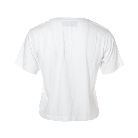 FENDI Cotton Embroidered Logo XS Mini Tee Short sleeve T-shirt white WS16079