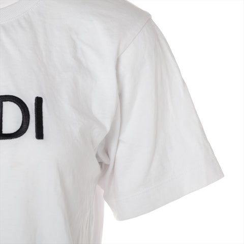 FENDI Cotton Embroidered Logo XS Mini Tee Short sleeve T-shirt white WS16079