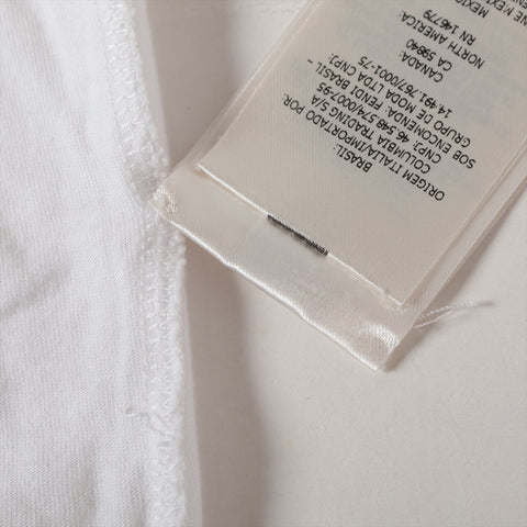 FENDI Cotton Embroidered Logo XS Mini Tee Short sleeve T-shirt white WS16079