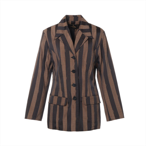 FENDI Pecan 42 Polyester Jacket Brown WS16080