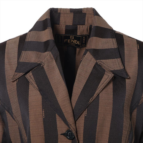 FENDI Pecan 42 Polyester Jacket Brown WS16080