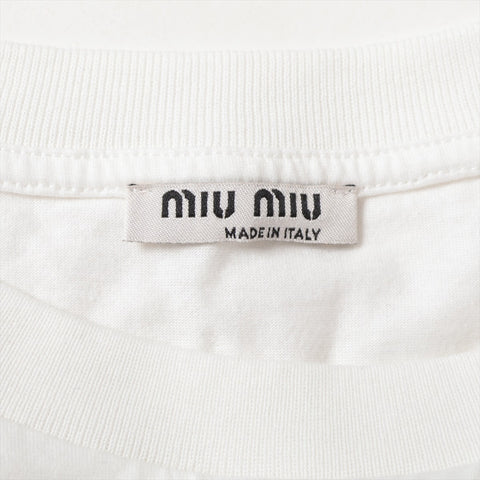 Miu Miu Cotton Ski Print 2021 XL Long-sleeved T-shirt white WS16081