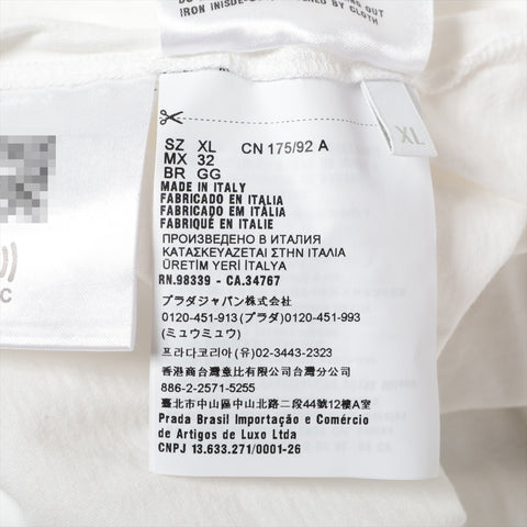 Miu Miu Cotton Ski Print 2021 XL Long-sleeved T-shirt white WS16081