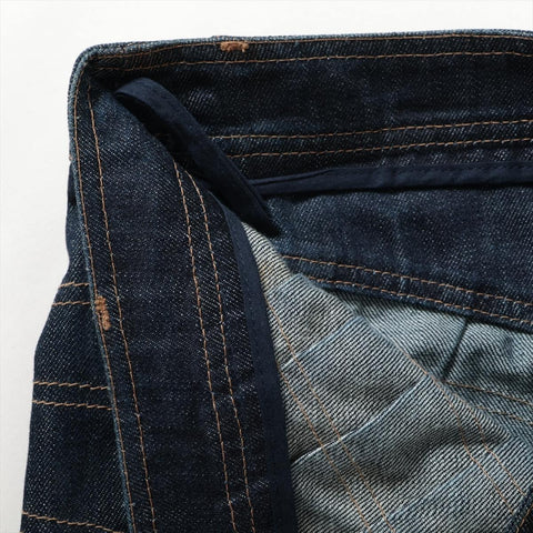 GUCCI Denim Pleated Skirt 42 setup blue WS16082