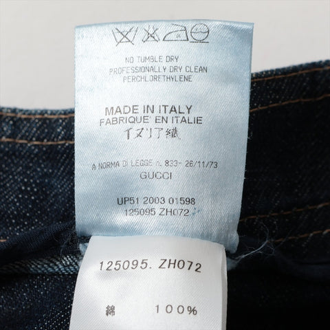 GUCCI Denim Pleated Skirt 42 setup blue WS16082