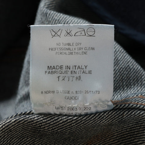 GUCCI Denim Pleated Skirt 42 setup blue WS16082